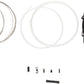 Jagwire Road Elite Sealed Brake Cable Kit - SRAM/Shimano, Ultra-Slick Uncoated Cables, Black