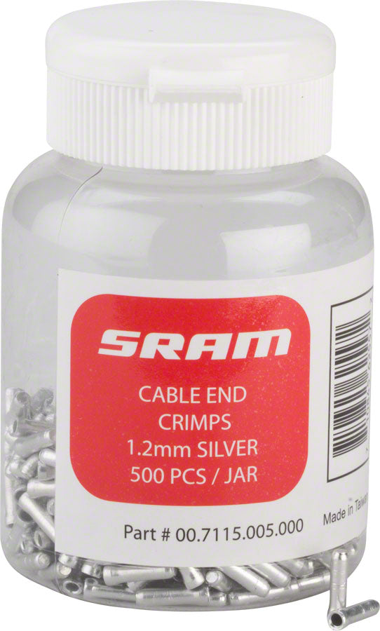 SRAM Cable End Crimps 1.2mm, 500-Count Jar
