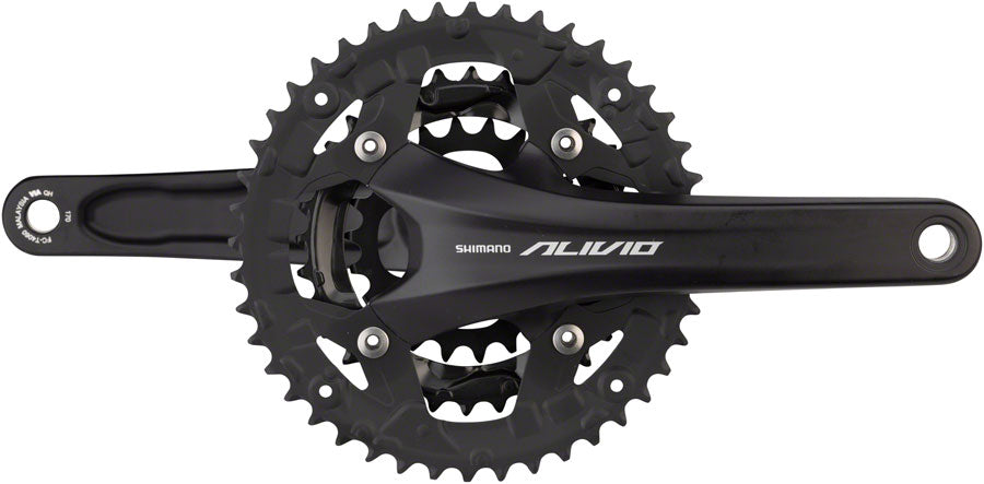 Shimano Alivio FC-T4060 170mm 44/32/22T 9-Speed Hollowtech II Crankset Black