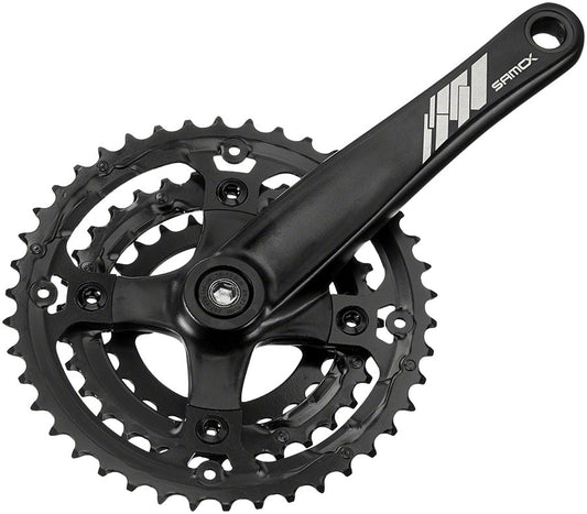 Samox AF26 Crankset - 175mm, 9/10-Speed, 44/32/22t, 104/64 BCD, JIS Square Taper Spindle Interface, Spindle Bolts Sold Separate, Black