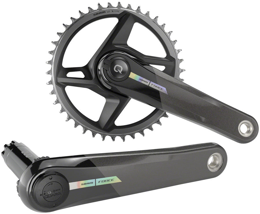 SRAM Force 1 AXS Wide Power Meter Crankset - 167.5mm, 12-Speed, 40t, Direct Mount, DUB Spindle Interface, Iridescent Gray, D2
