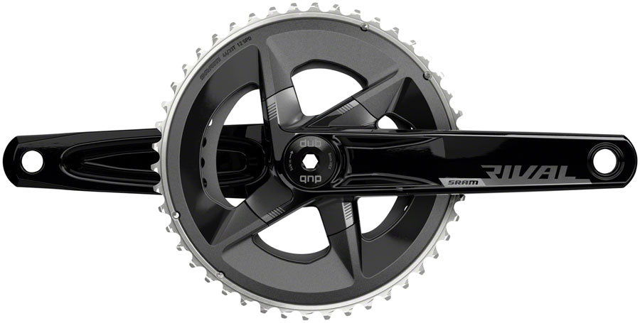 SRAM Rival AXS Crankset - 160mm, 12-Speed, 48/35t, 107 BCD, DUB Spindle Interface, Black, D1