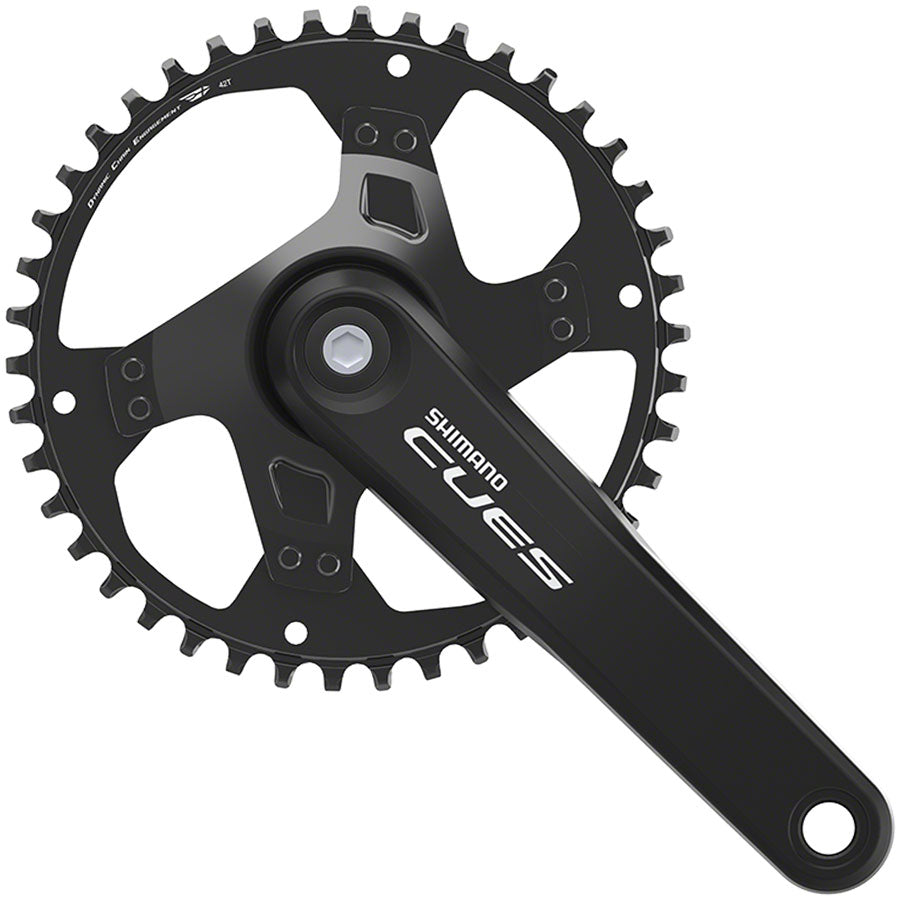 Shimano CUES FC-U4000-1 175mm 42T 10/11-Speed Square Taper Crankset Black