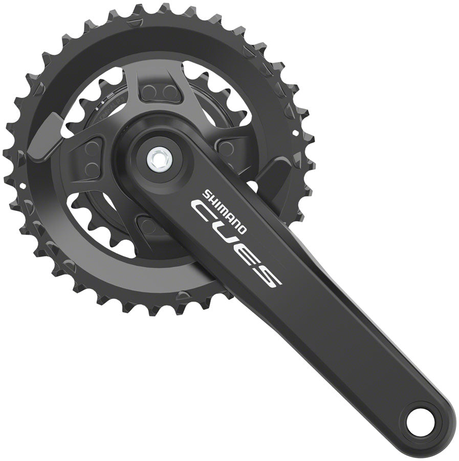 Shimano CUES FC-U4010-2B Crankset - 170mm, 9/10/11-Speed, 36/22t, Riveted, Square Taper JIS Spindle Interface, CL 3mm Outboard,  Black