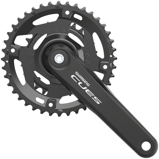 Shimano CUES FC-4010-2 Crankset - 175mm, 9/10-Speed, 46/30t, Riveted, Square Taper JIS Spindle Interface, Black