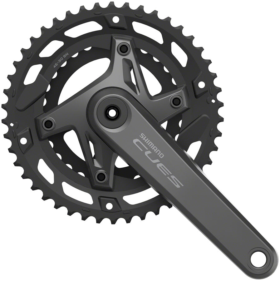Shimano CUES FC-U6000-2 175mm 46/30T 9/10-Speed Hollowtech II Crankset Black