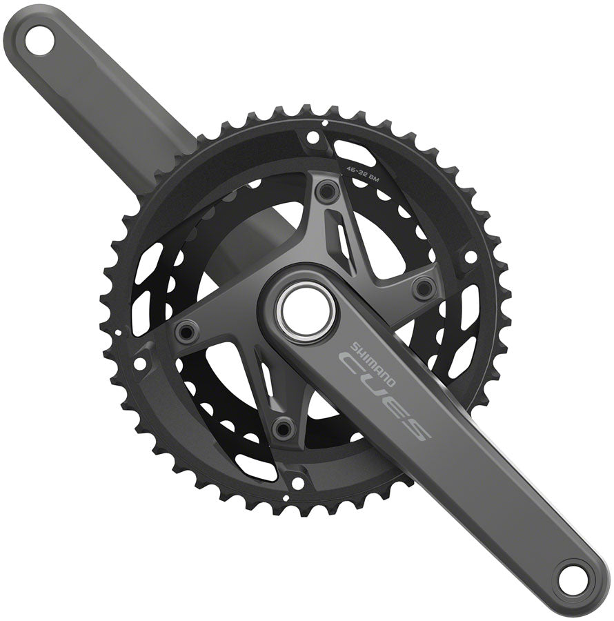 Shimano CUES FC-U6010-2 175mm 46/32T 11-Speed Hollowtech II Crankset Black