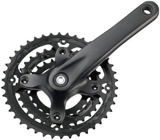 Samox AF29 Crankset - 170mm, 9-Speed, 48/36/26t, 104/Riveted BCD, JIS Square Taper Spindle Interface, Spindle Bolts Sold Separate, Black