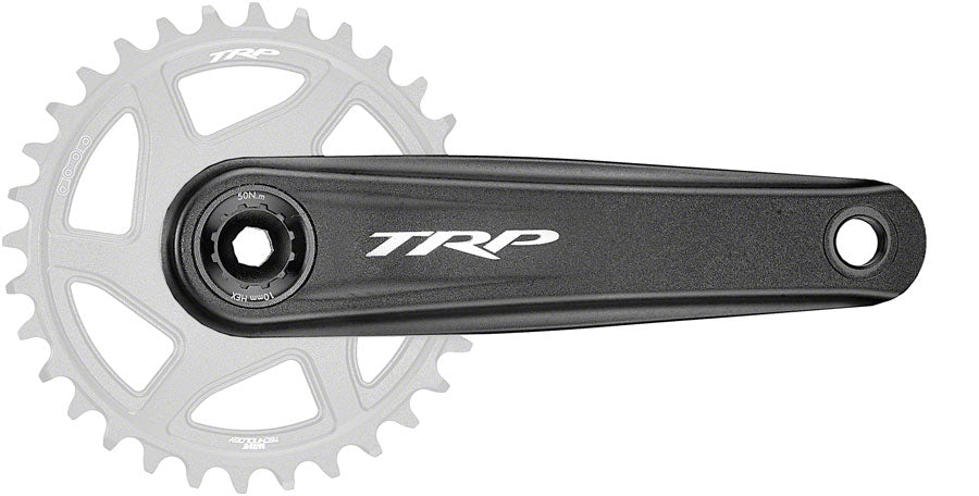 TRP CK-8050 Crankset - 175mm, 12-Speed, For 68/73mm Frame BB, DM CINCH Chainring Interface, 30mm Spindle, Sandblasted Black