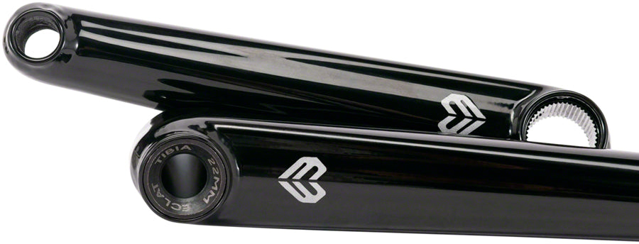 Eclat Tibia 2-Piece Cranks 175mm 1-Speed 22 mm Spindle Crankset Black