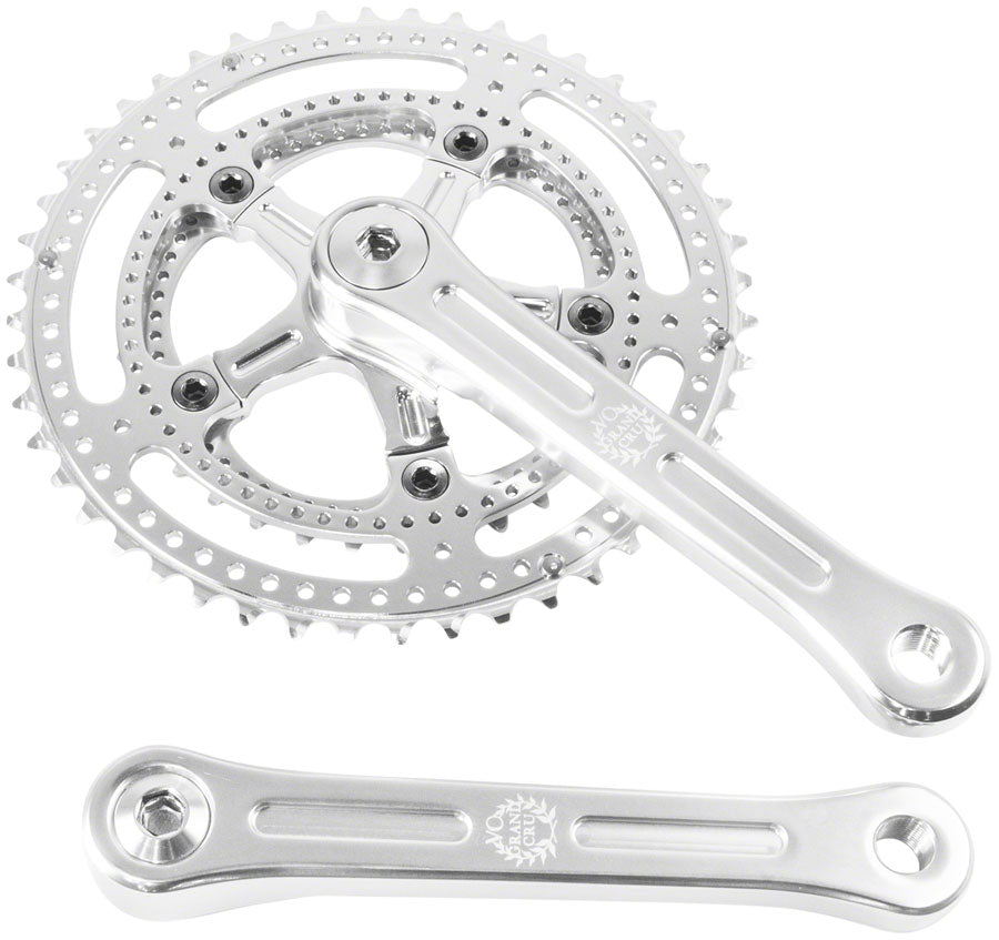 Velo Orange Grand Cru Drillium Cranks 170mm 48/34T 9/10-Speed Crankset Orange
