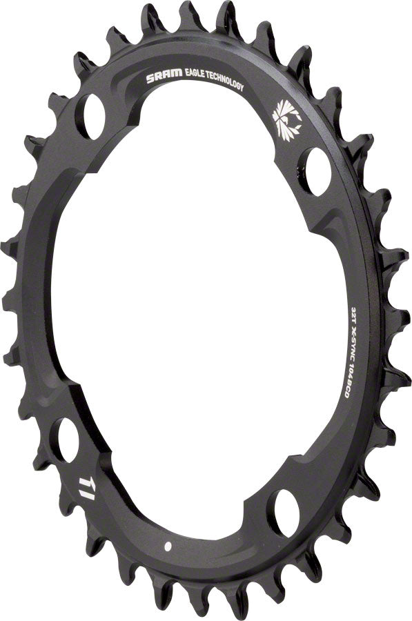 SRAM 30t 94 BCD x 4-Bolt 11/12-Speed X-Sync2 Eagle Chainring, Black