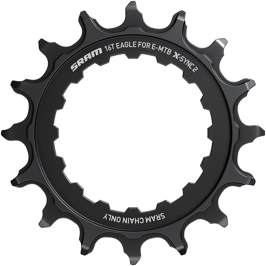 SRAM 16t Bosch Direct Mount 11/12-Speed X-Sync2 Eagle Chainring, Black