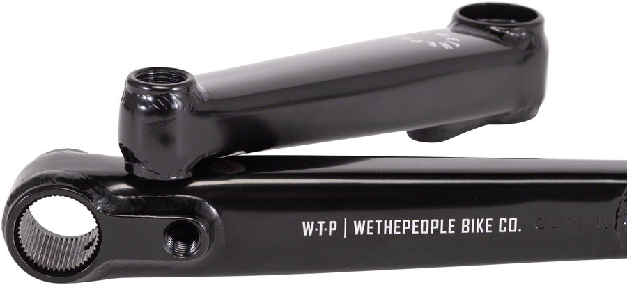 We The People Logic Crankset - 160mm, Mid Bottom Bracket Included, Black