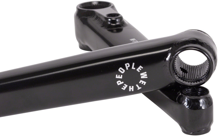 We The People Logic Crankset - 160mm, Mid Bottom Bracket Included, Black