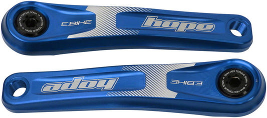 Hope Ebike Crank Arm Set - 155mm, ISIS, Standard Offset, Blue