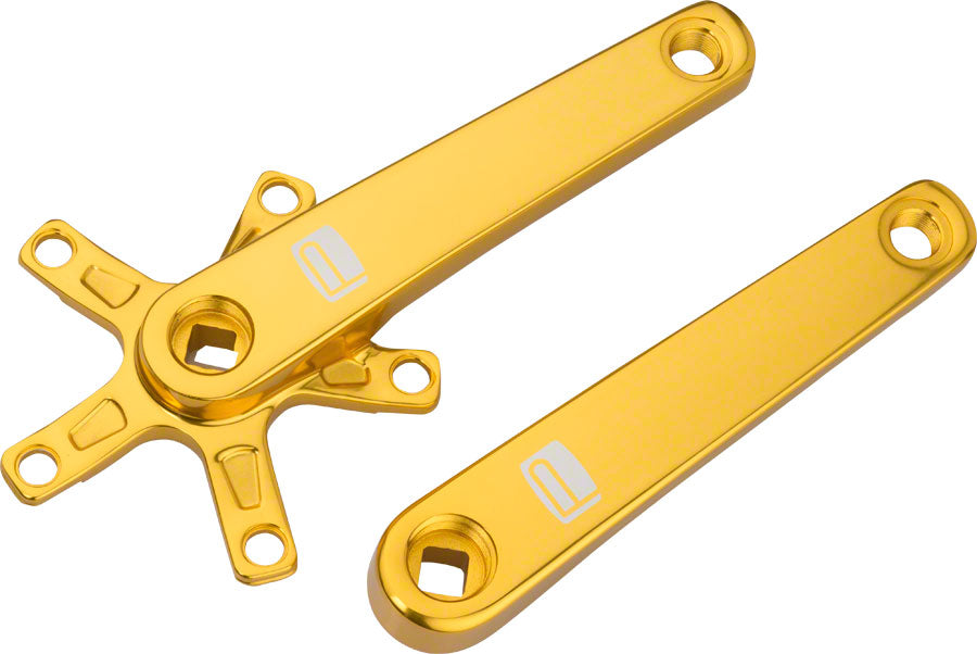 Promax SQ-1 Square Taper JIS Cold Forged Crank Arms 160mm 1-Speed Crankset Gold