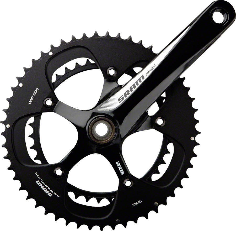 SRAM Apex Crankset - 175mm, 10-Speed, 50/34t, 110 BCD, GXP Spindle Interface, Black