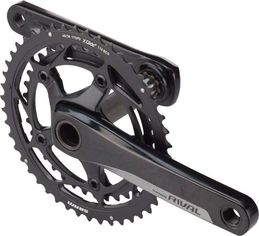 SRAM Rival 22 Crankset - 175mm, 11-Speed, 46/36t, 110 BCD, GXP Spindle Interface, Black