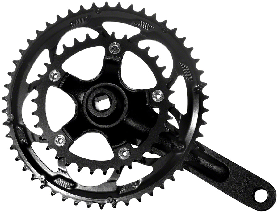 SAMOX R3s 170mm 50/34T 10-Speed Square Taper Crankset Black