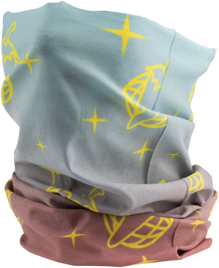 Salsa Pepper Globe Galaxy Neck Gaiter - Teal, Yellow, Red Fade, One Size