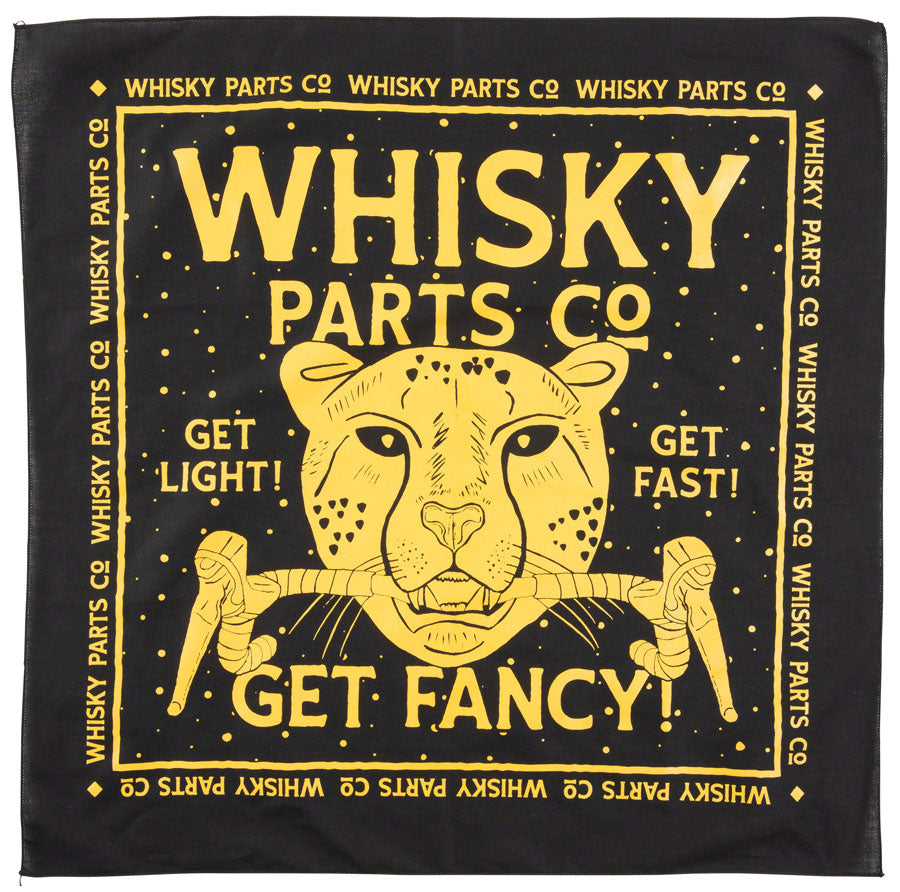 WHISKY Fancy Cat Coalition Bandana - Black/Yellow, One Size