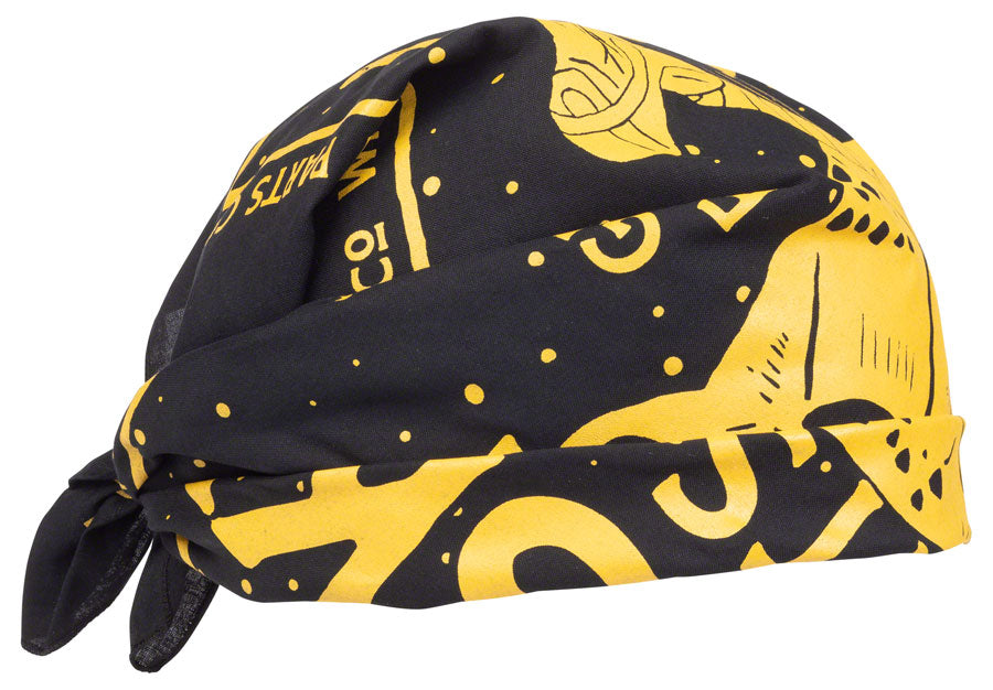 WHISKY Fancy Cat Coalition Bandana - Black/Yellow, One Size
