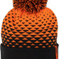 45NRTH Last Light Pom Hat - Orange, Black, One Size