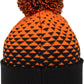 45NRTH Last Light Pom Hat - Orange, Black, One Size