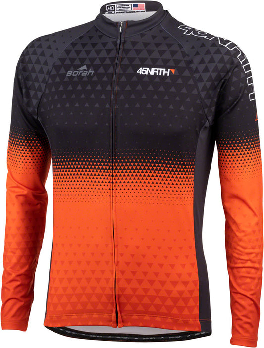 45NRTH Last Light Thermal Longsleeve Jersey - Orange, Black, Men's, Small