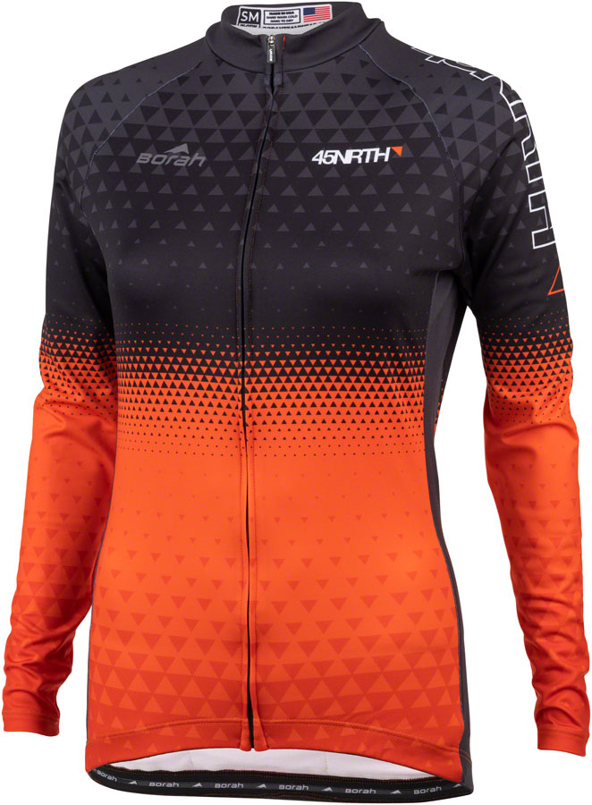 45NRTH Last Light Thermal Longsleeve Jersey - Orange, Black, Women's, Medium