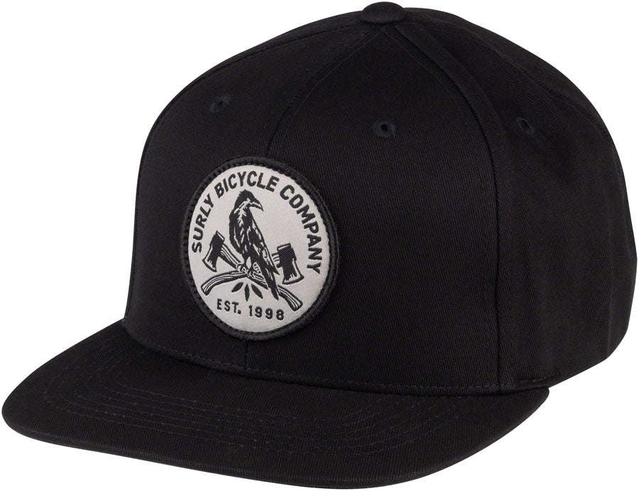 Surly Dark Feather Snapback Hat - Black, Adjustable