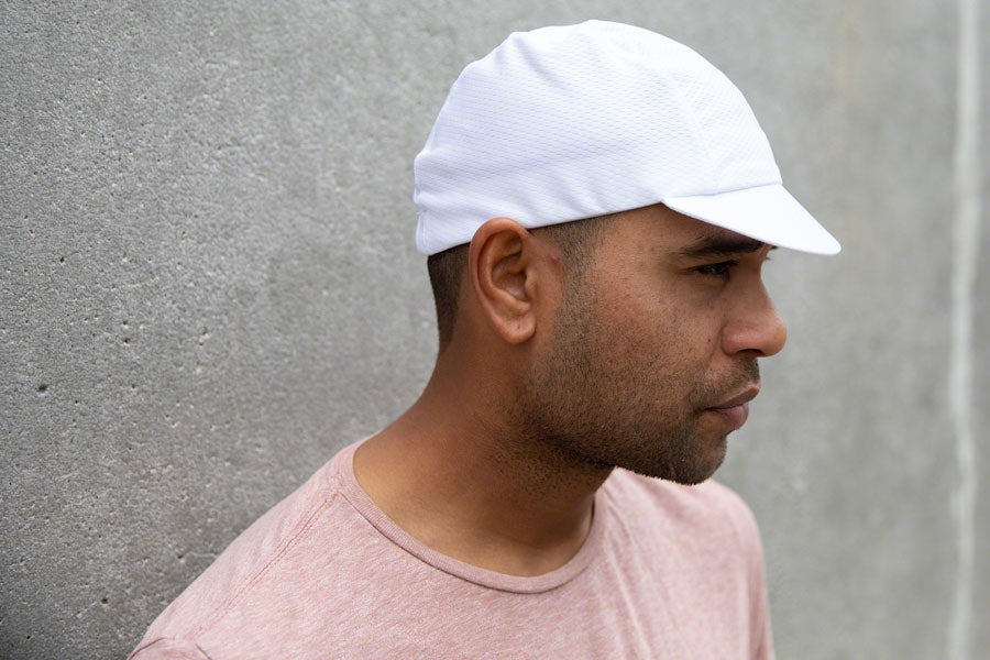 Pace Sportswear Hex-Tek Cycling Cap - UPF 50 Plus, White, MD/LG
