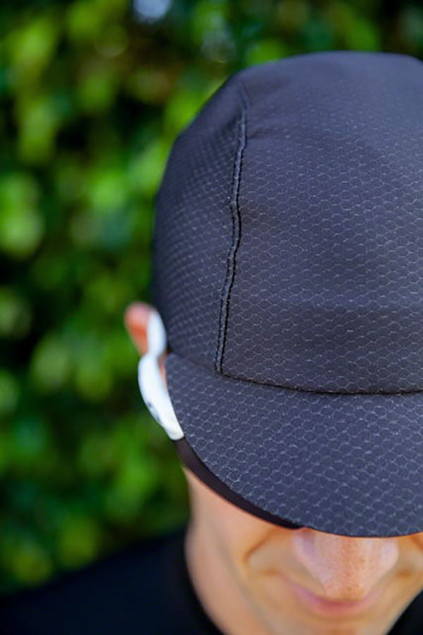 Pace Sportswear Hex-Tek Cycling Cap - UPF 50 Plus, Black, MD/LG