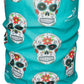 Headsweats Ultra Band Multi-Purpose Headband - Half, Teal Skulls, One Size