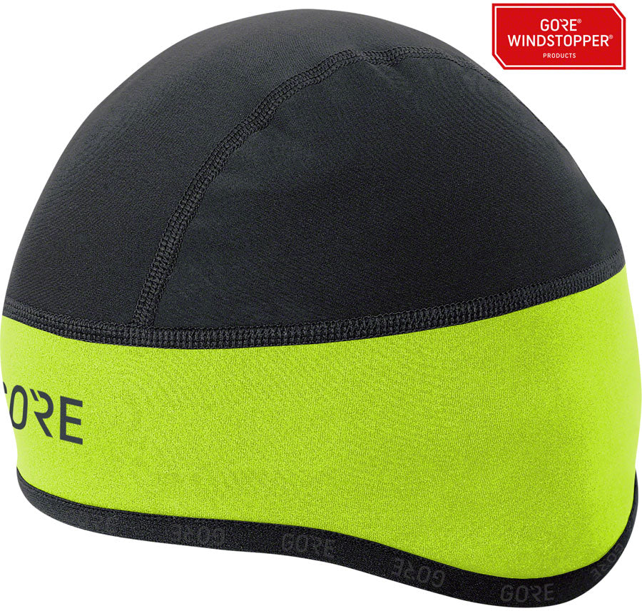 GORE C3 WINDSTOPPER Helmet Cap - Black/Neon Yellow, Medium