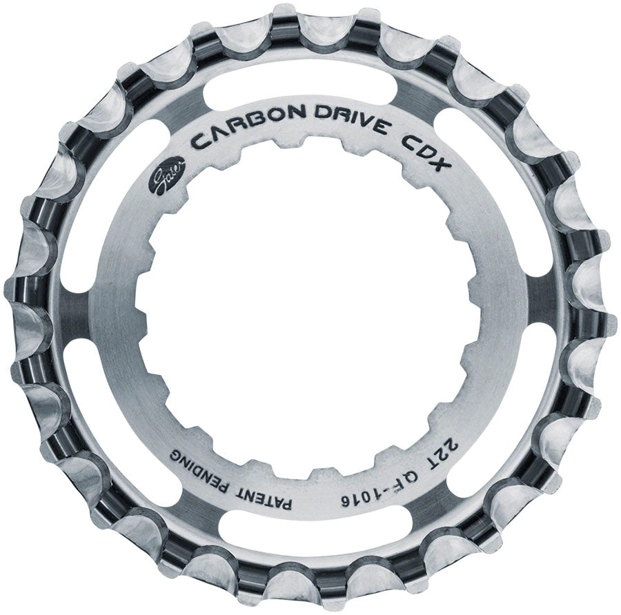 Gates Carbon Drive CDX CenterTrack Front Sprocket  - 22t, For Bosch GEN 2, Silver