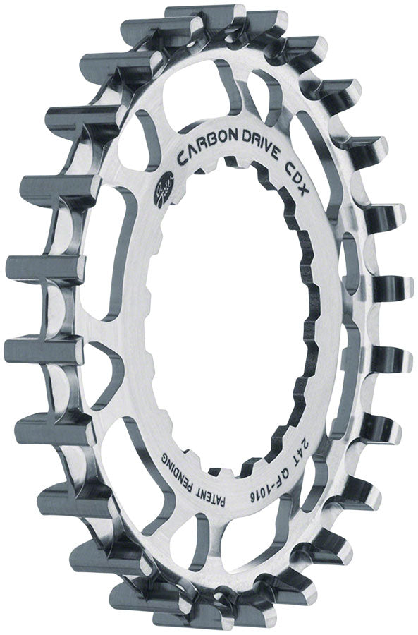Gates Carbon Drive CDX CenterTrack Front Sprocket  - 24t, For Bosch GEN 2, Silver