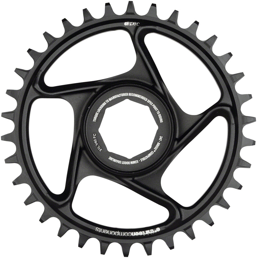 e*thirteen e*spec Aluminum Direct Mount Chainring 34t for Brose S Mag, Black