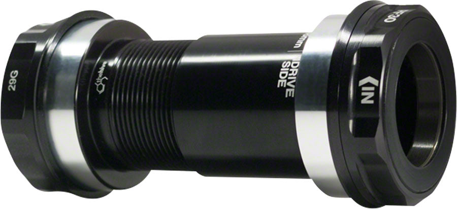 E*thirteen Non-Threaded Bottom Bracket PF30, 386EVO, Threaded, Press Fit Black