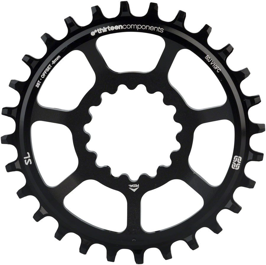 e*thirteen Direct Mount SL Guidering - 10/11/12-speed, 28T, Narrow Wide, Black