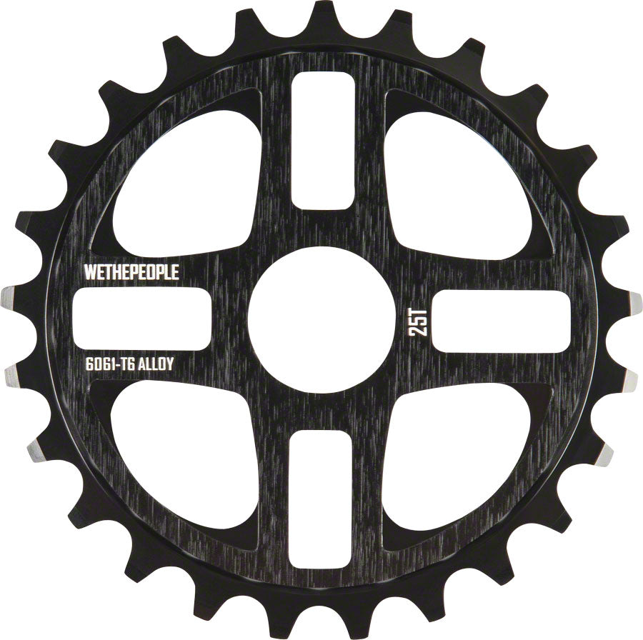 We The People 4Star Sprocket 28t Black 23.8mm Spindle Hole With Adaptors for 19mm and 22mm