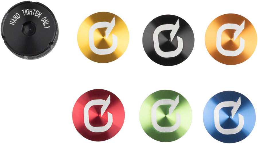 Quarq Battery Colored Decals Crankset Black