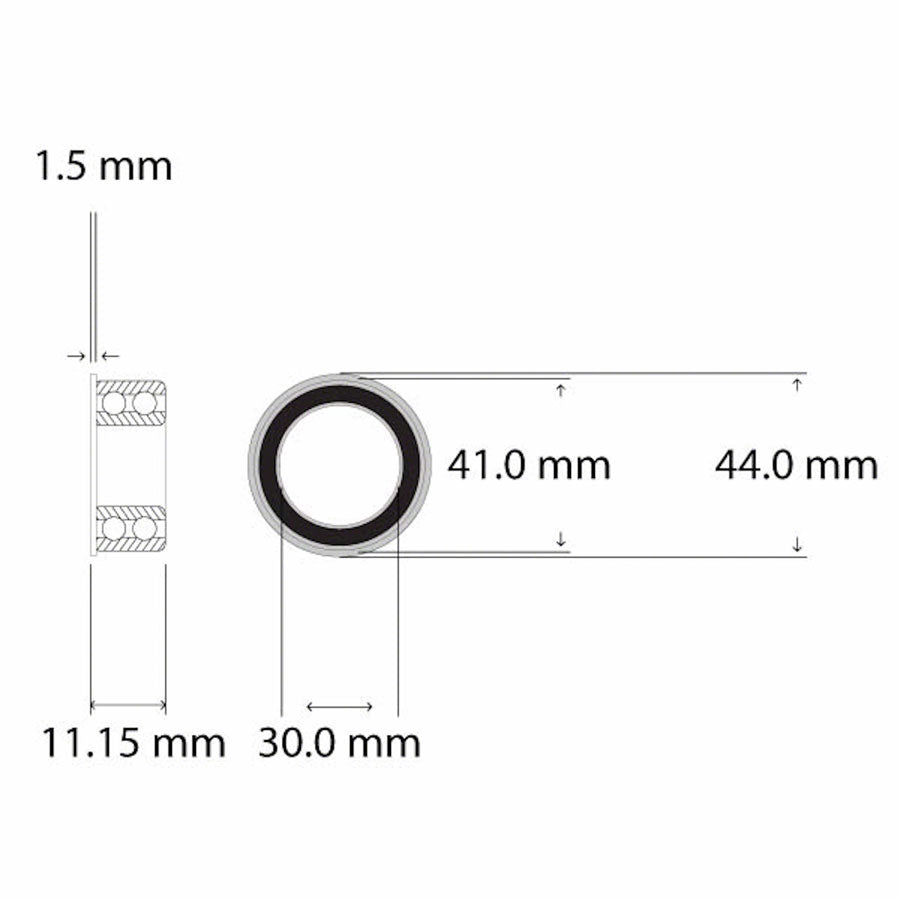 Wheels Manufacturing BB86 to 30MM ABEC-3 Sealed Bearing