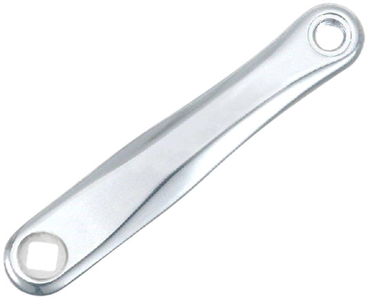 Samox SAC08 Left Crank Arm - 170mm, JIS Diamond Taper Spindle Interface, Forged Aluminum, Spindle Bolt Sold Separate, Silver