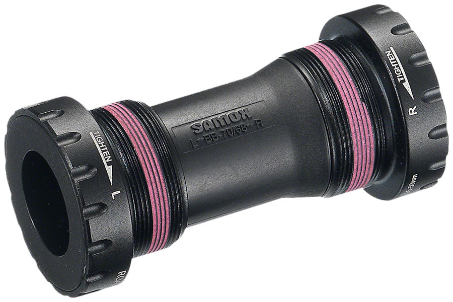 Samox English Bottom Bracket - English (BSA), 68/73mm, For 24mm Spindle, External, Black