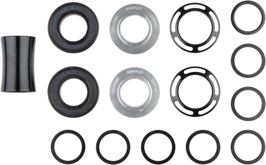 Stolen Minimalist Bottom Bracket - Mid, 22mm, Red