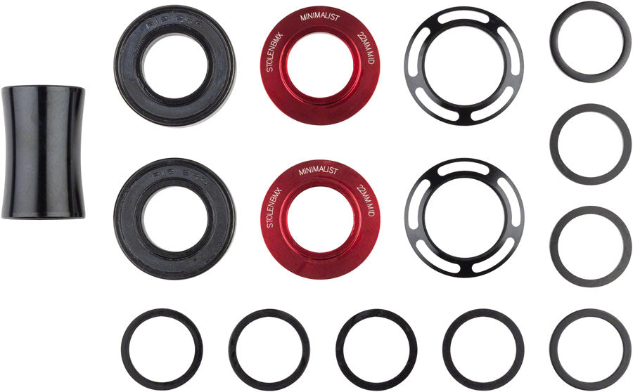 Stolen Minimalist Bottom Bracket - Mid, 22mm, Blue