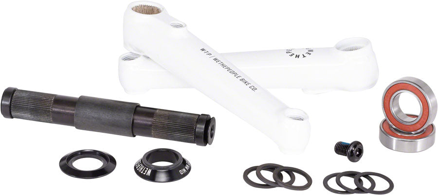We The People Logic Crankset - 160mm, Mid Bottom Bracket Included, White