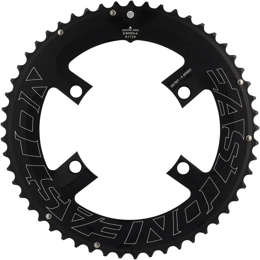 Easton Asymmetric Chainring: 4-Bolt, 11-Speed, 50t, Black
